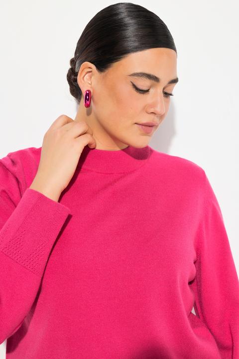 Produktbild Ulla Popken Pullover, Stehkragen, Langarm, Rippbündchen (46, 48)