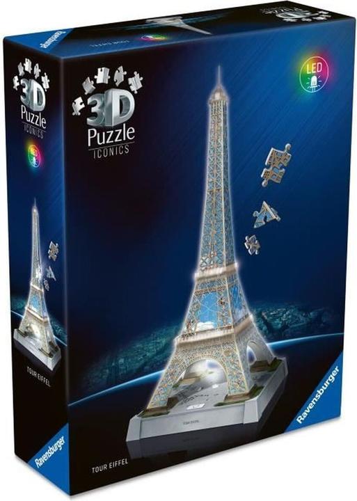 Actual product image Ravensburger 3D Iconics: Eiffel Tower - with light (216 pieces)