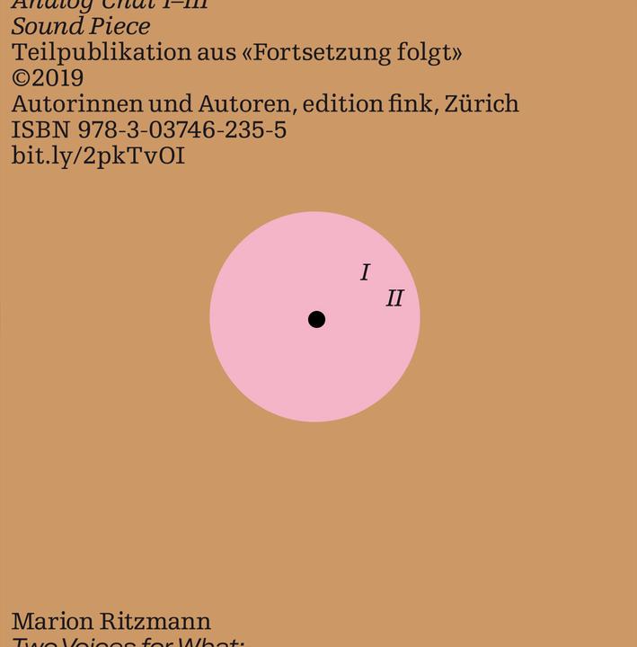 AnalogChatIIII/Vinyl (Deutsch, MarionRitzmann, 2019)