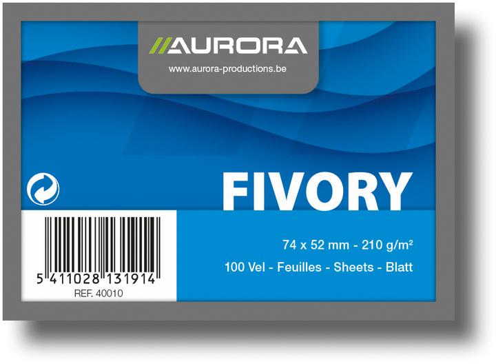 Aurora Karteikarten A8 blanko (A8, 205 g/m², 100 x)