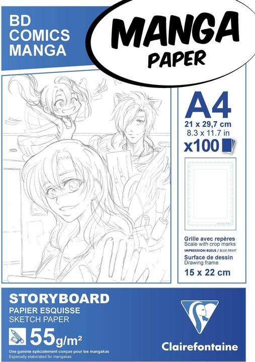 Produktbild Clairefontaine Manga Storyboard (A4, Blanko, Weicher Einband)