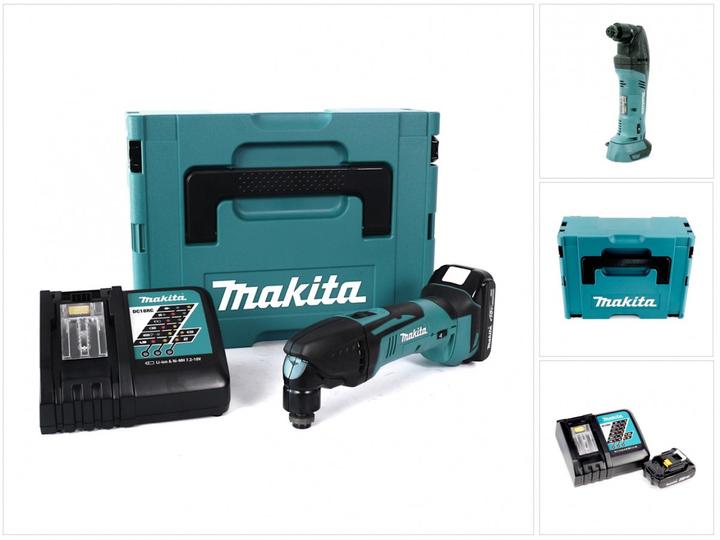 Productafbeelding Makita DTM 50 RA1J Accu Multitool Oscillator 18 V + 1x Batterij 2.0 Ah + Lader + Makpac