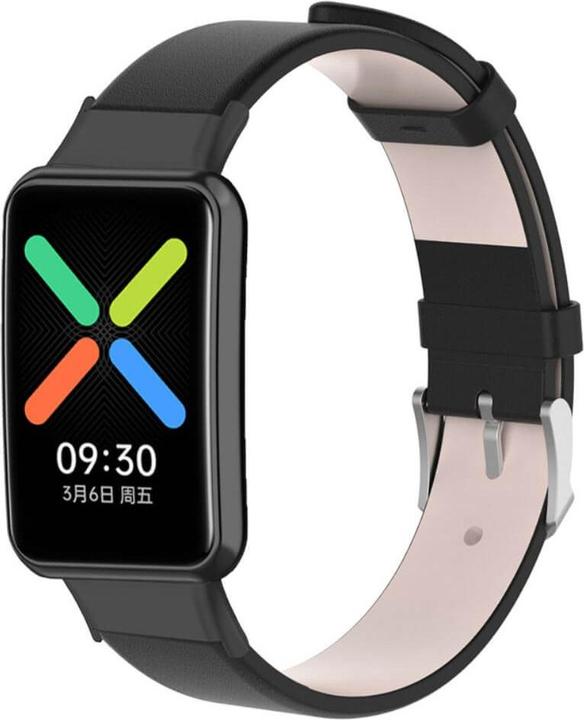 Actual product image Cover-Discount OPPO Watch Free - leather strap black (Faux leather)