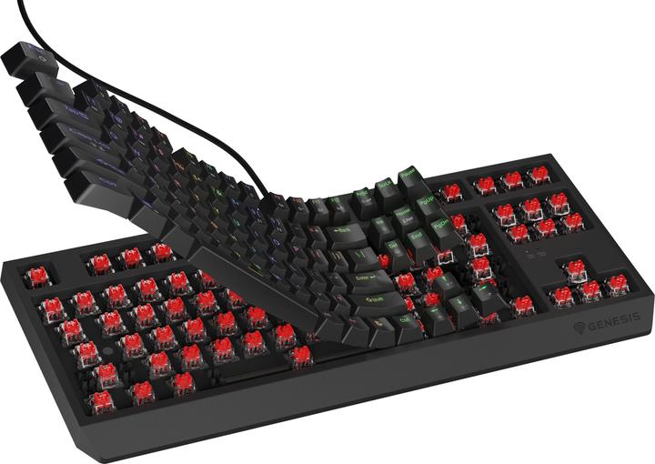 Produktbild Genesis Thor 230 TKL czarna RGB Outemu Red (US, Kabelgebunden)