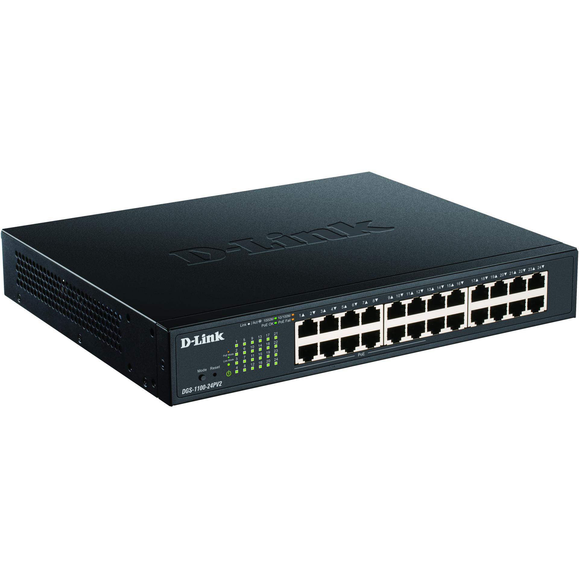 Thumbnail - D-Link DGS 1100-24PV2 (24 Ports), Netzwerk Switch, Schwarz