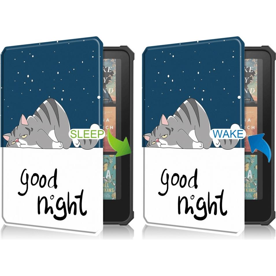 Cover-Discount Kindle Paperwhite 2024 - Smart Cover Hülle mit Motiv (Amazon Kindle Paperwhite 2024), Accessori per eReader, Nero