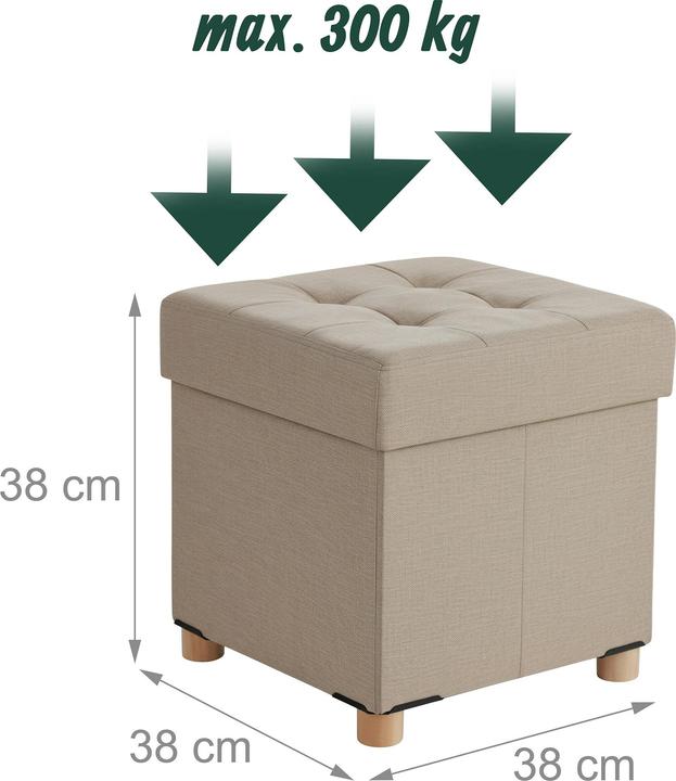 Actual product image Relaxdays Hocker mit Stauraum