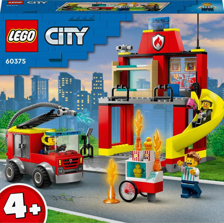 Produktbild LEGO Feuerwehrstation und Löschauto (60375, LEGO City)