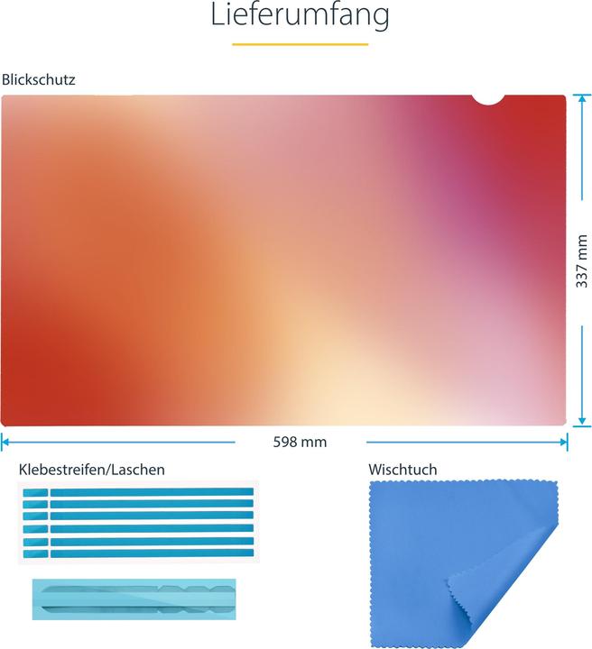 Produktbild StarTech com 27 Zoll 16:9 Monitor Blickschutz Gold, Zweiseitiger Blickschutzfilter mit Erhöhter Priv (27", 16 : 9)
