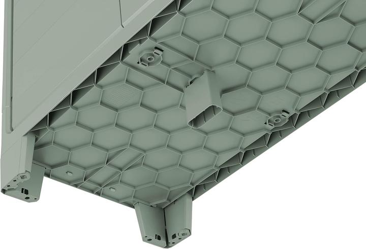 Produktbild Keter Planet Outdoor Opbergkast laag - 1 plank - 44x80x100cm - Lichtgrijs/Zwart