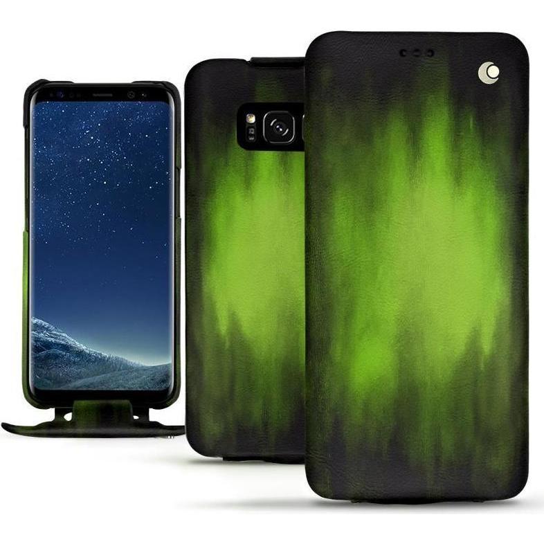 Noreve Lederschutzhülle (Samsung Galaxy S8+), Smartphone Hülle, Grün