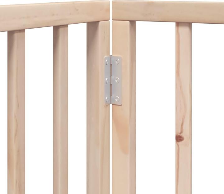Produktbild vidaXL Hundetor mit Tür Absperrgitter Hunde Schutzgitter Faltbar 9-tlg. Holz (50 cm)