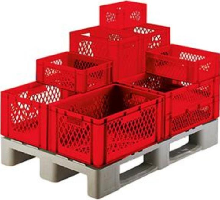 Image du produit kaiserkraft Conteneurs gerbables Euro-format, parois et fond perforés