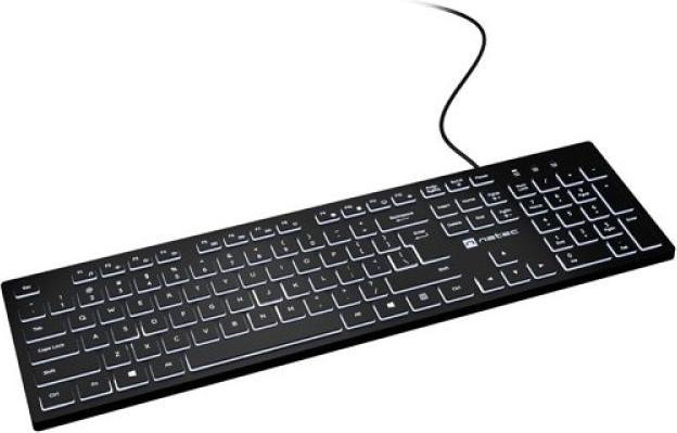 Actual product image Genesis Computer keyboard Natec Keyboard, Herring Glow, US, Backlit, Wired, White | (US, Cable)
