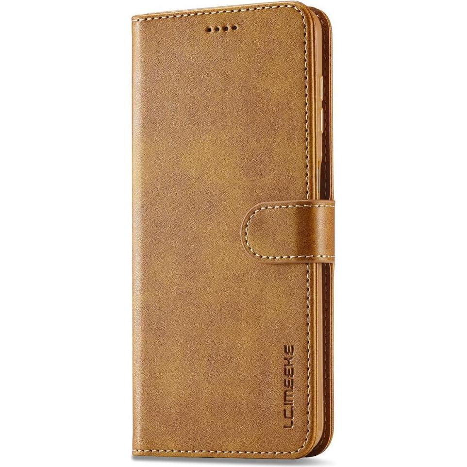 Thumbnail - LC.Imeeke Galaxy A55 - Leder Etui Hülle hellbraun (Samsung Galaxy A55), Smartphone Hülle, Braun