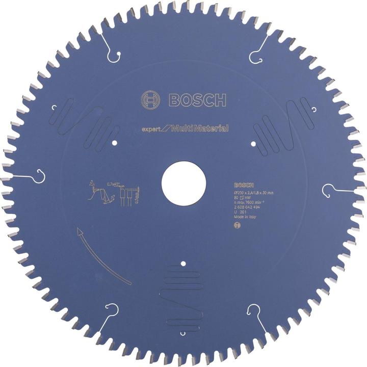 Produktbild Bosch Professional Zubehör Kreissägeblatt Expert for Multi Material, 250 x 30 x 2,4 mm, 80