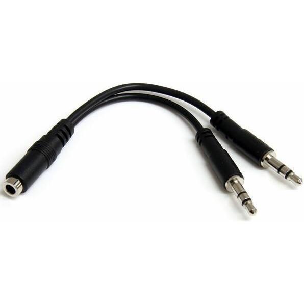 StarTech 3,5mm Audio Klinke Y Kabel - Headset Splitter - 1 x 3,5mm (Buchse) 2 x 3,5mm (Stecker) (Splitter), Audio Adapte...