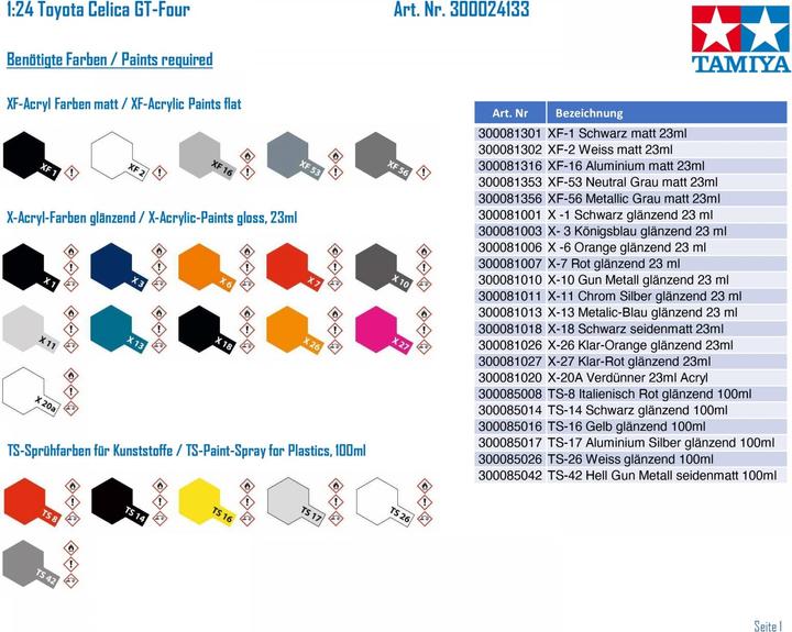 Actual product image Tamiya Celica GT-Four