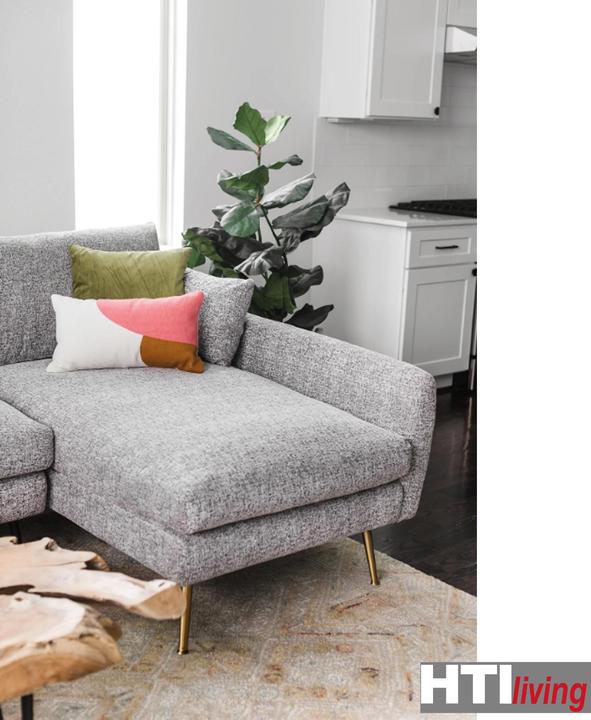 Produktbild HTI-Living Ecksofa Antonius Webstoff Grau rechts (Ecksofa)