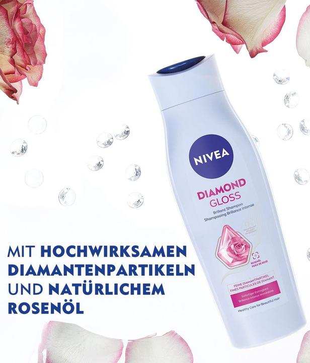 Actual product image NIVEA Diamond Gloss Shampoo Fl 250 ml (250 ml, Liquid shampoo)