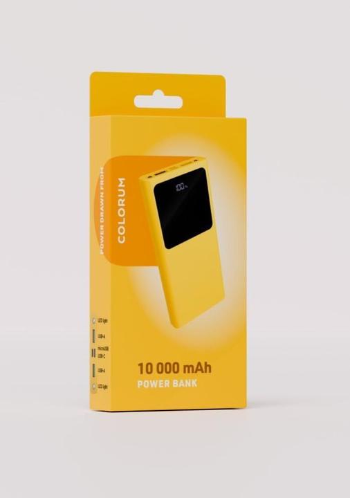 Actual product image Forever COLORUM Power bank 10 000 mAh CPB10-05 xYellow (10000 mAh, 22.50 W, 37 Wh)