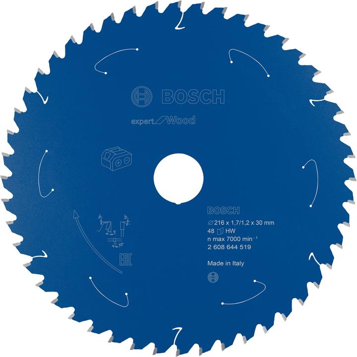 Produktbild Bosch Professional Zubehör Akku-Kreissägeblatt Expert for Wood, 216 x 1,7/1,2 x 30, 48 Zähne