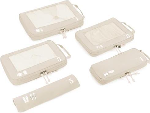Actual product image Only-Bags.Store 5-piece compression case organiser set for rucksack compression packing cubes Packing cubes