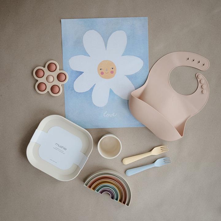 Actual product image Mushie Flower print toy (10 Months)