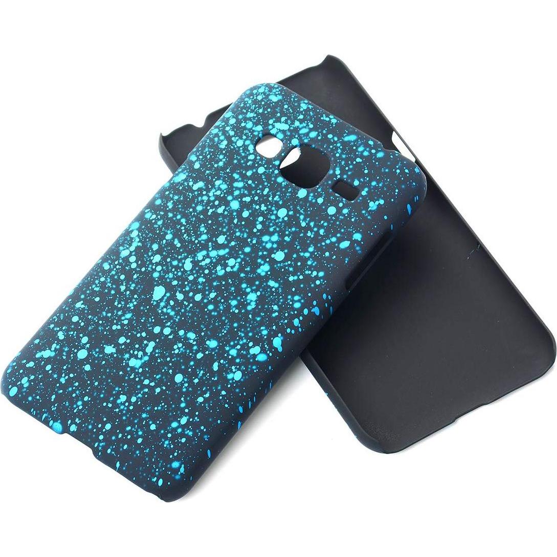 Thumbnail - König Design Handy Hülle Schutz Case Bumper Etuis für Samsung Galaxy J3 3D Sterne Türkis (Samsung Galaxy J3 (2016)), Sma...
