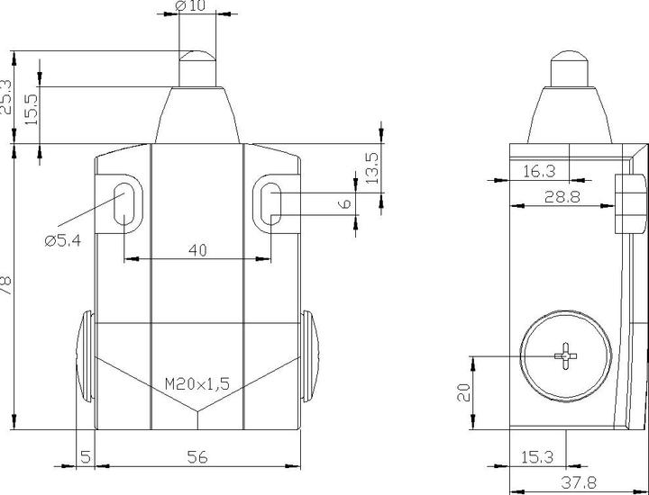 Produktbild Siemens Indus.Sector Positionsschalter 3SE5122-0KC02