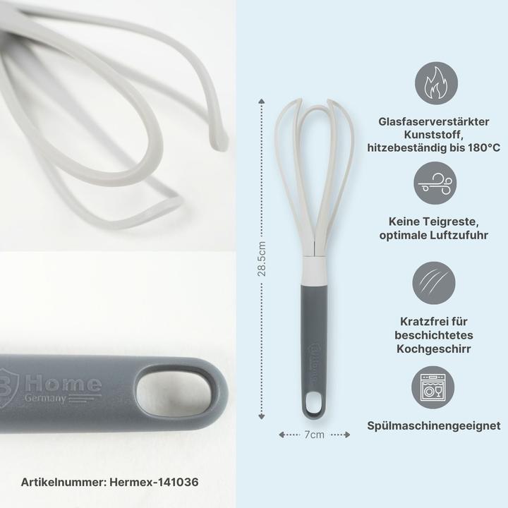 Actual product image B-Home 3-tlg. Schneebesen-Set Rührbesen Schwingbesen Schlagbesen Handquirl
