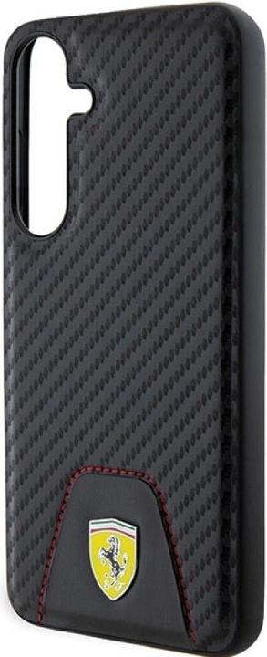 Actual product image Ferrari FerrariFEHCMN3PUK + S926 czarny/black hardcase Carbon Stitched Bottom (Samsung Galaxy S24+)