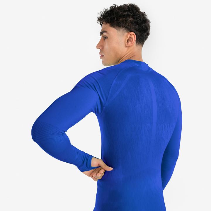 Immagine prodotto Kipsta Maglia funzionale da calcio da donna/uomo a maniche lunghe - Keepdry blu indaco (S)