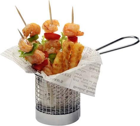 Actual product image Paderno SNACKHOLDER" serving/frying basket