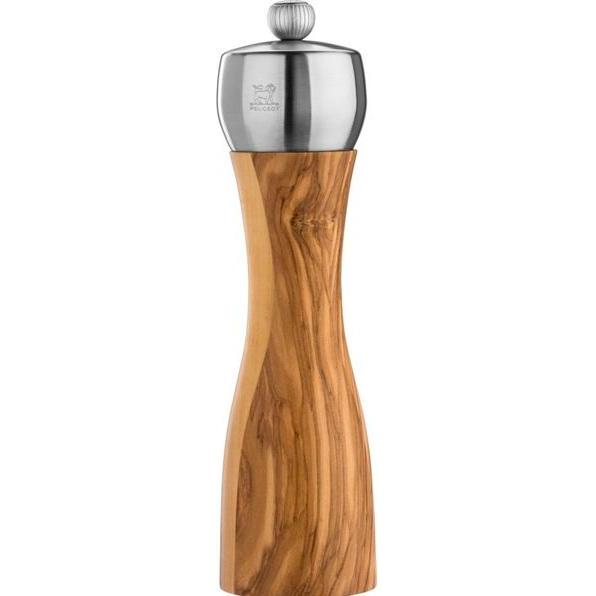 Peugeot Fidji Pfeffermühle 20 cm Olivenholz und Edelstahl, Pfeffermühle + Salzmühle, Braun
