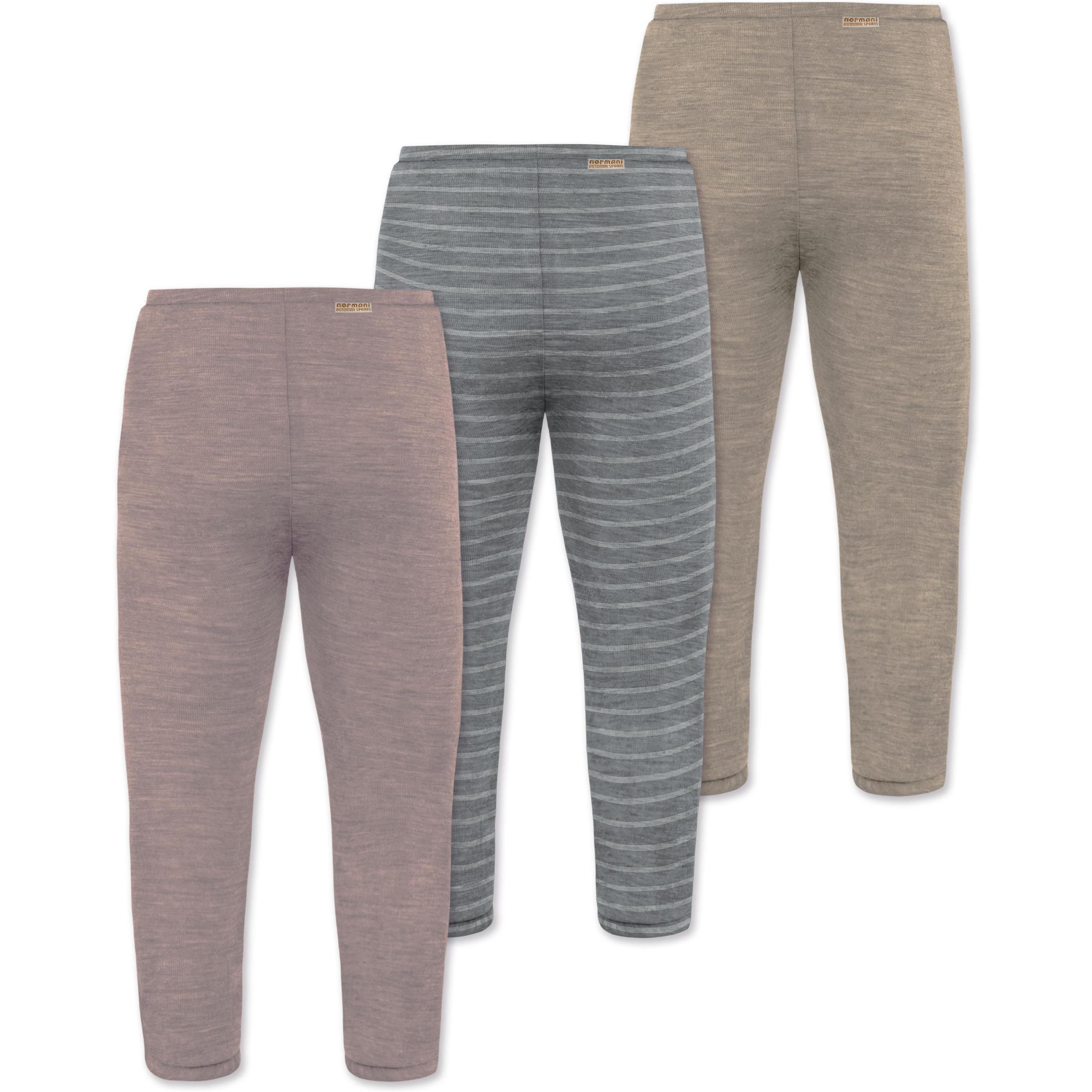 Thumbnail - Normani, Herren, Funktionsunterhose, 3er Pack Baby Merino Unterhose mit Füssen - 9543 (68), Beige, 68