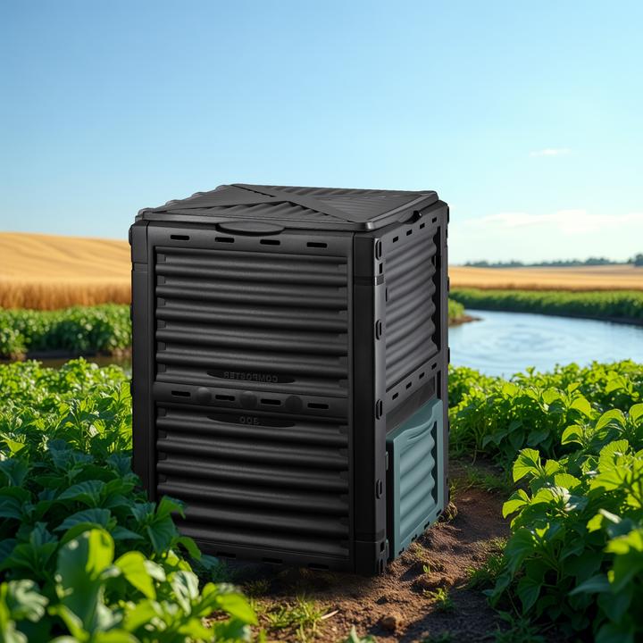 Produktbild Wiltec Gartenkomposter 300l Komposter 61x61x82cm Schnellkomposter Kompostierer (300 l)