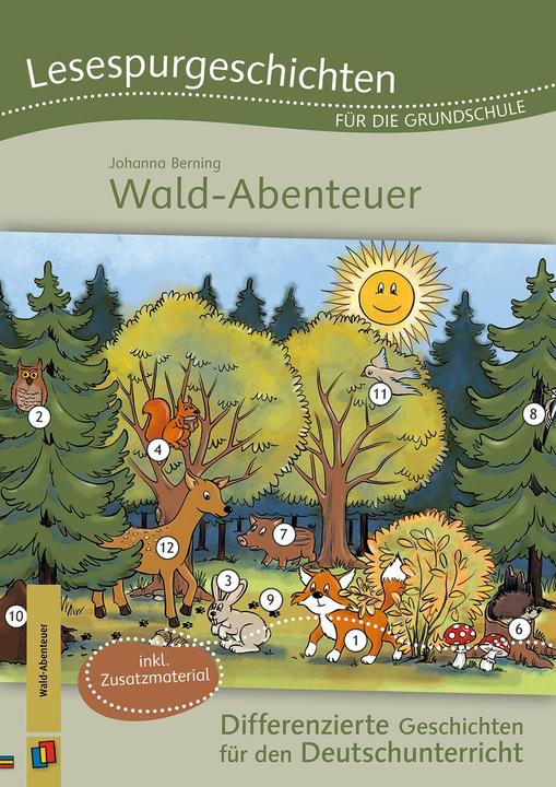 Actual product image Lesespurgeschichten für die Grundschule - Wald-Abenteuer (German, Johanna Berning, 2022)