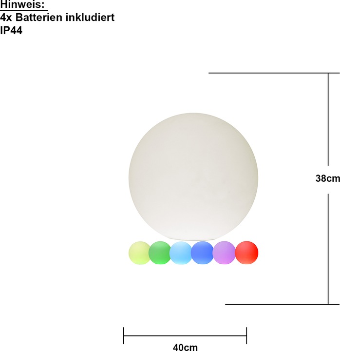 Actual product image Star Trading LED sphere Twilights (IP44)