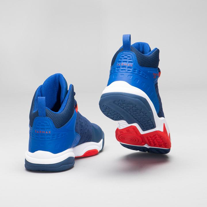 Image du produit Tarmak Chaussures de basket-ball pour enfants SS500H avancées bleu marine/rouge (29)