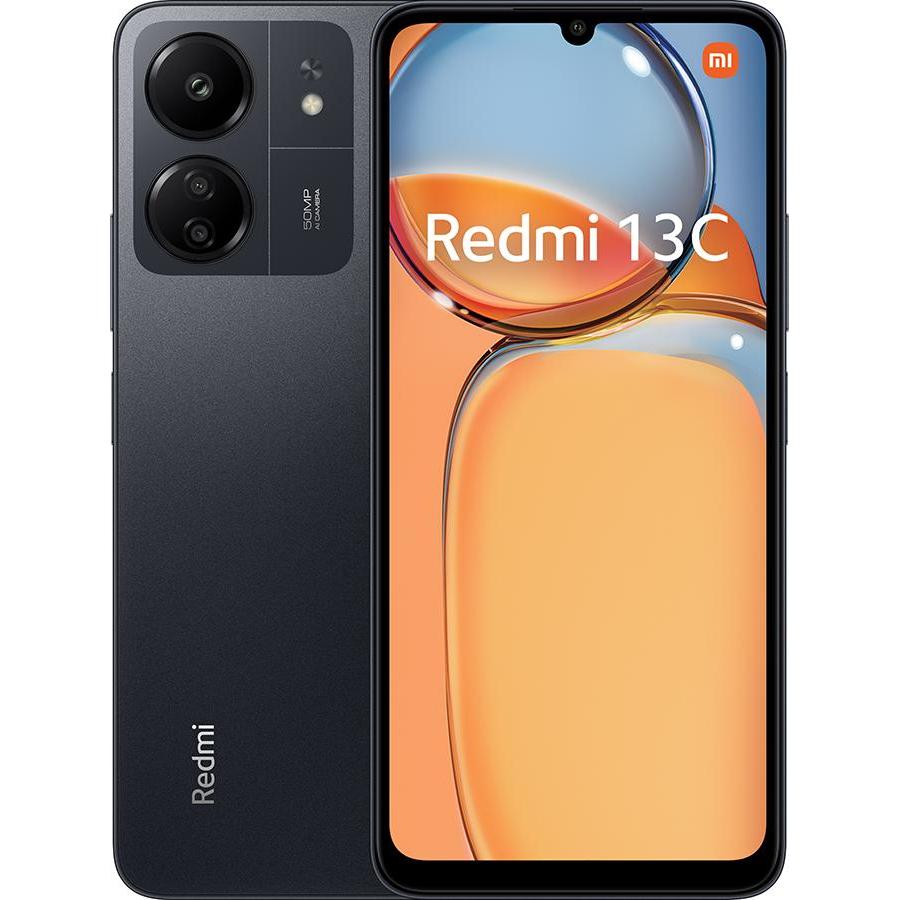 Xiaomi Redmi 13C (128 GB, Midnight Black, 6.74", Dual SIM, 4G), Smartphone, Schwarz