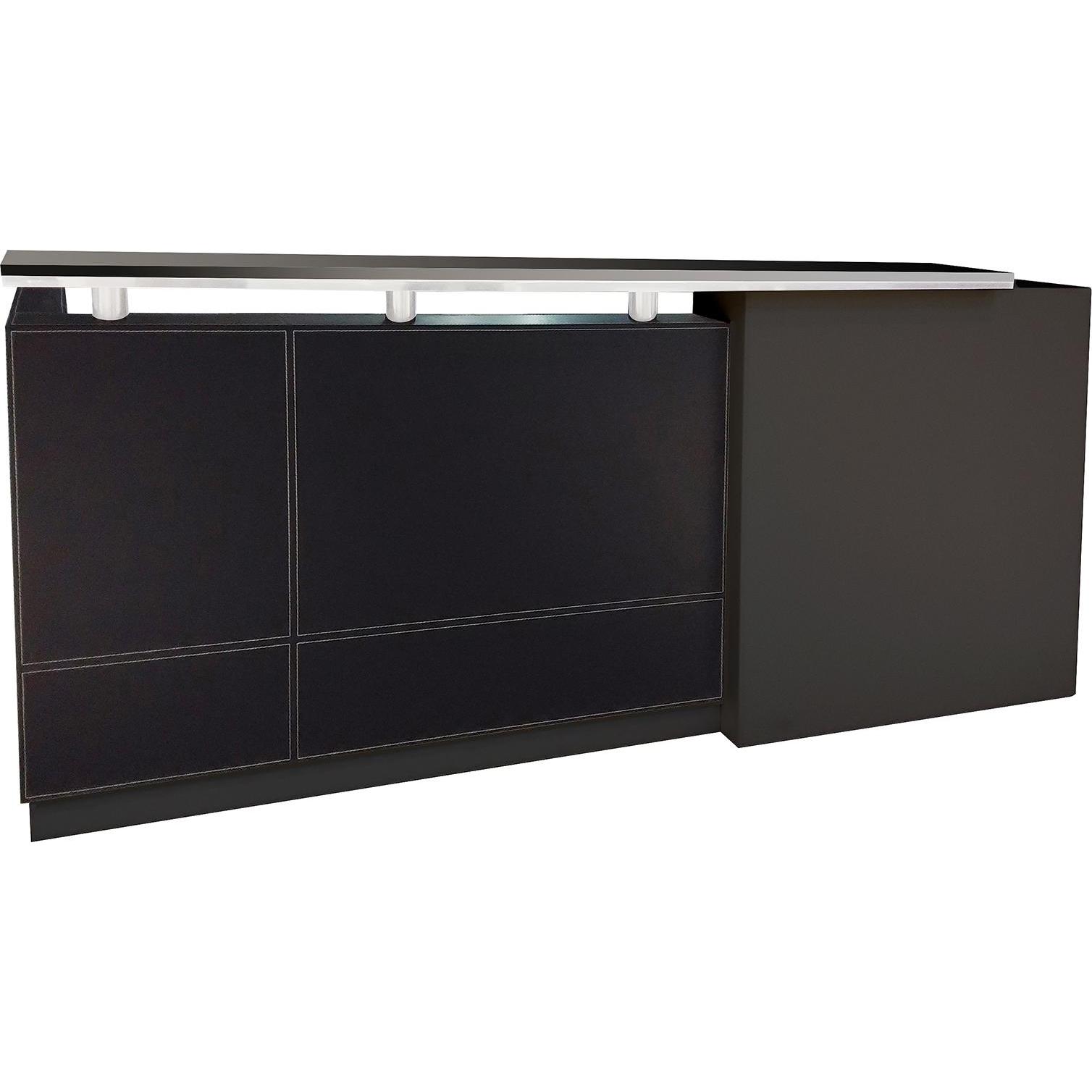 Thumbnail - Jet-Line, Schreibtisch, Empfangstheke Philadelphia schwarz 2.5 m