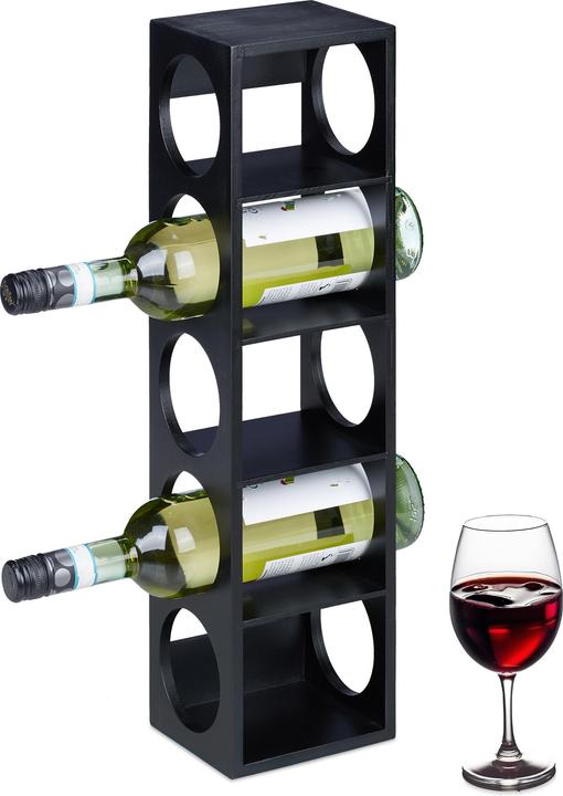 Actual product image Relaxdays Wine rack (14 x 12 x 53 cm, 5 Fl.)