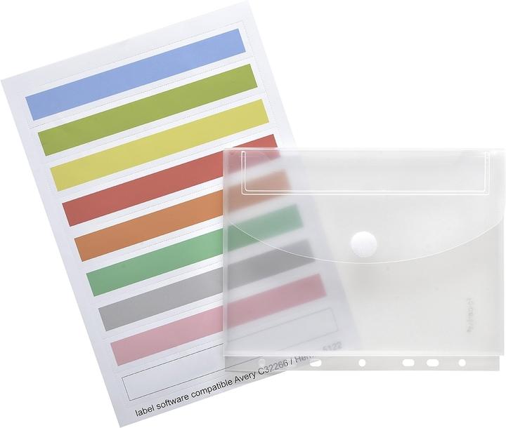 Actual product image Foldersys 10 document pockets index DIN A5 transparent grained 0.20 mm (A5, 10 x)