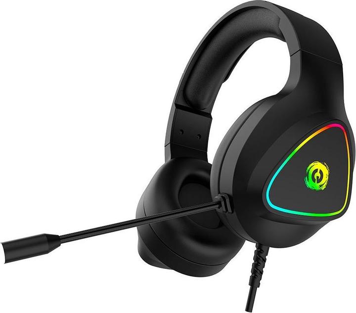 Canyon GH-6, Shadder gaming headset, USB / 2x 3.5mm jack, 2m cable, multicolor RGB backlight, black (Filaire)