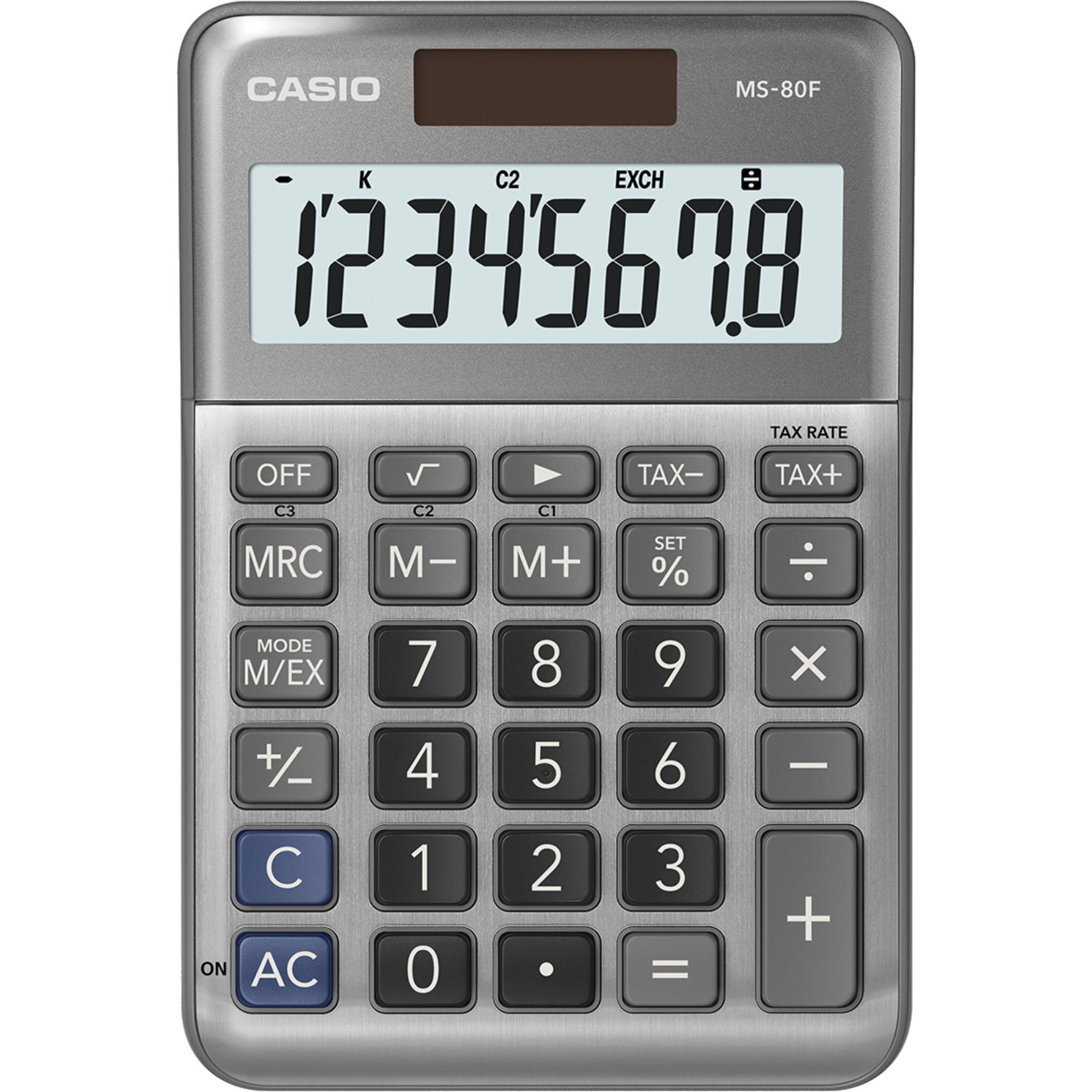 Casio, Taschenrechner, MS-80F (Batterien, Solarzellen)