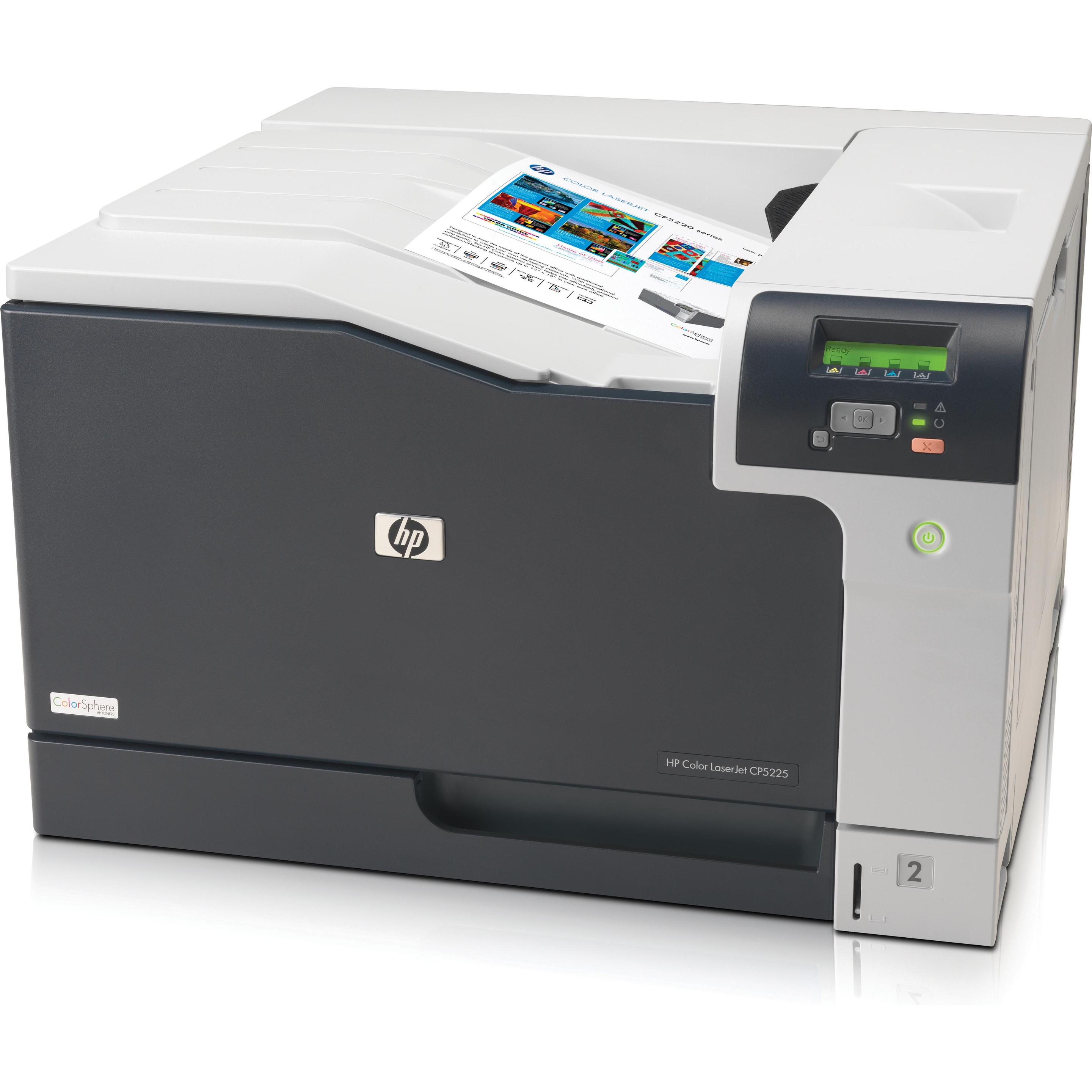 HP Color LaserJet Professional CP5225dn (Laser, Farbe), Drucker, Weiss, Grau