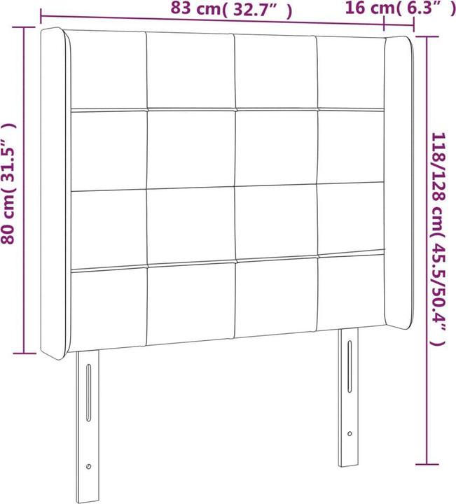 Actual product image vidaXL Kylee (83 x 16 x 128 cm)