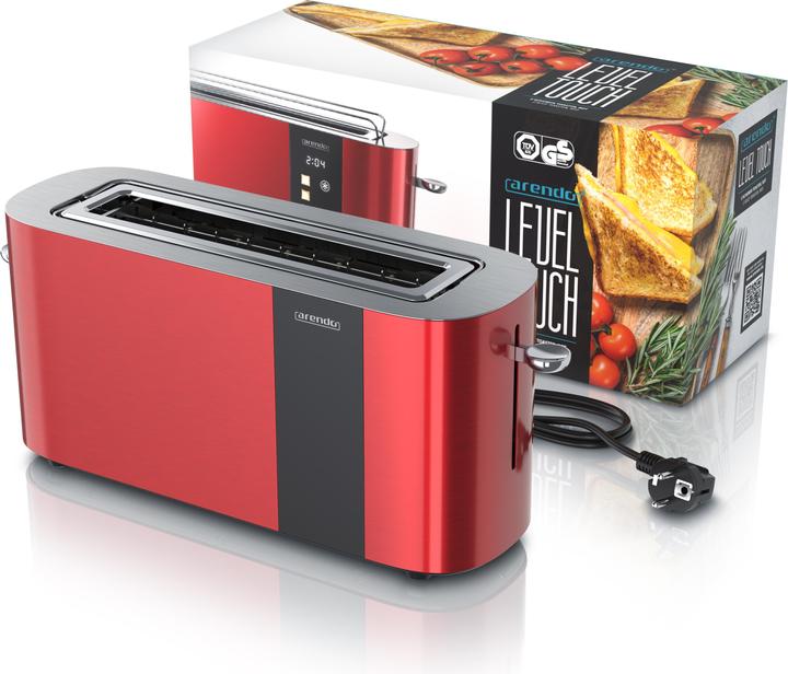 Image du produit Arendo Toaster Edelstahl 2 Scheiben Langschlitz, Touch Display, Bräunungsgrad & Restzeitanzeige, 1000 W