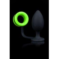 Immagine prodotto Ouch! Butt Plug with Cock Ring - GitD/Black